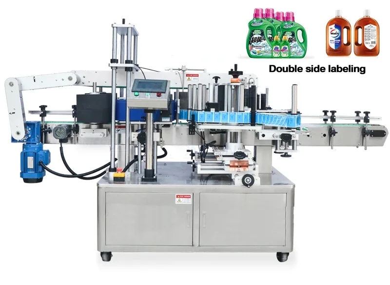Front and back label applicator machine