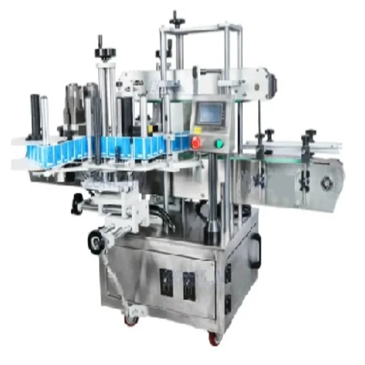 Labelling line with bottle handling